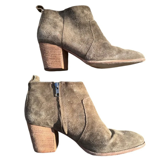 MADEWELL The Brenner Suede Booties Ankle Boot Brown Size 8.5 - Picture 4 of 16